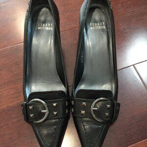 Stuart Weitzman low pumps - Buckle - size 7 - Excellent Condition - Black leathe
